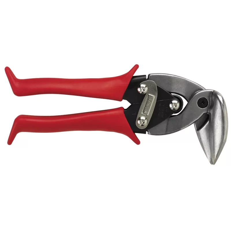 MIDWEST Tool and Cutlery Aviation Snip - Left Cut Offset Tin Cutting Shears  with Forged Blade & KUSH'N-POWER Comfort Grips - MWT-6510L