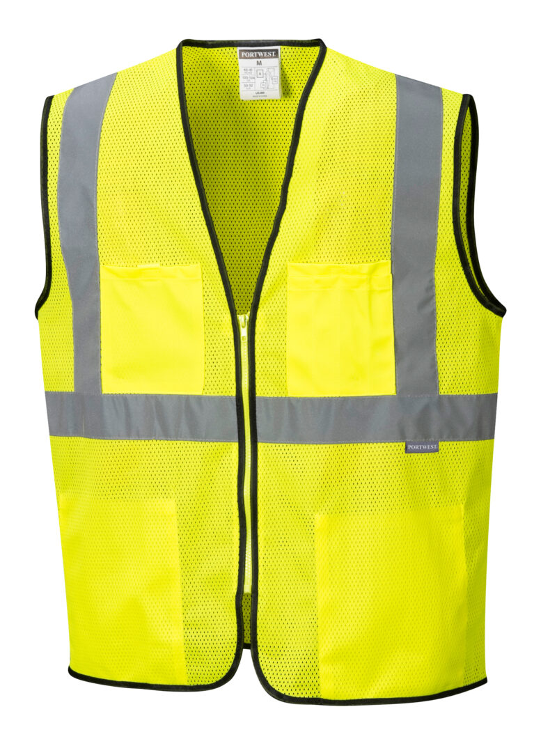 Portwest US380 Tampa Mesh Vest- Yellow